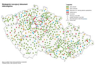 Kartogram : Mikroregiony v České republice (rok 2) Kartogram 2: Mikroregiony podle právní formy vzniku (rok 24) Pozn.: Naprostá většina mikroregionů má právní formu svazku obcí podle zákona č.