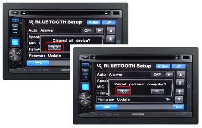 5. V "BLUETOOTH Setup" zmáčkněte tlačítko