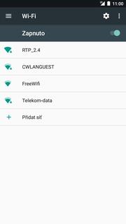 18 z 40 Přihlášení do Wi-Fi sítě Nastavení. Vyberete možnost Wi- Fi. 3.