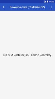 38 z 40 Nastav. kontaktů v seznamu pevné volby Telefon. Ťuknete na Možnosti. 3. Zvolíte Nastavení. 4. Dále zvolíte Účty pro volání.