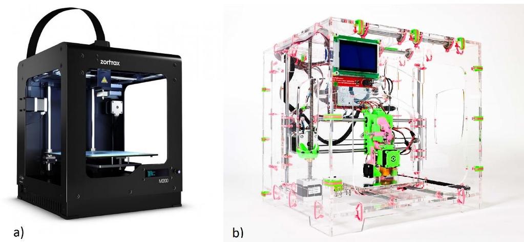 3.2 Rámová konstrukce Nejlevnější FDM 3D tiskárny, mezi které se řadí hlavně tiskárny projektu RepRap, jsou konstruovány z běžně dostupných levných součástí, jakými jsou metrické závitové tyče v