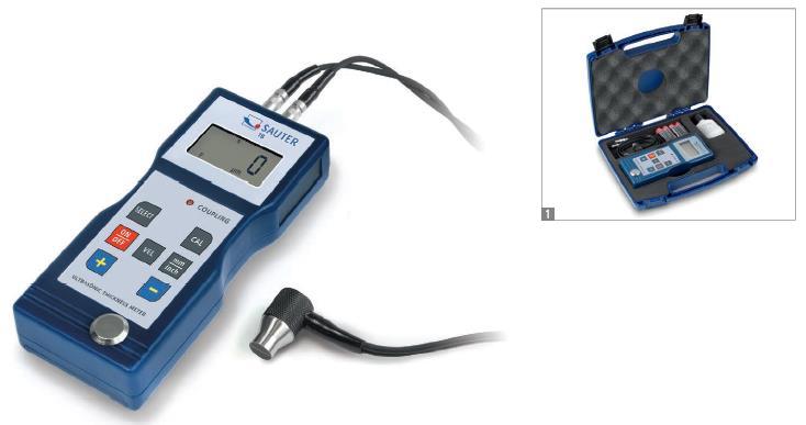 Ultrazvukový měřič tloušťky TB-US Kompaktní pracovní nástroj pro každodenní použití Externí senzor pro s obtížným přístupem Podložka pro kalibraci součástí dodávky Dodávka v pevném přenášecím kufříku