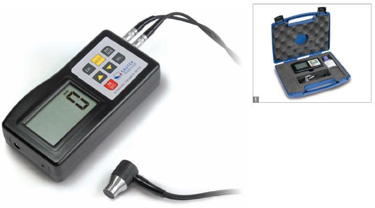 Ultrazvukový měřič tloušťky TD-US Kompaktní měřič tloušťky s externím senzorem Externí senzor pro s obtížným přístupem Datové rozhraní RS-232 ve standardu Podložka pro kalibraci součástí dodávky