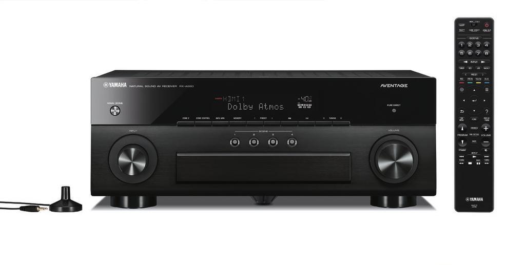 AV Receiver 7.2kanálový model AVENTAGE nabízí vylepšenou kvalitu zvuku, vyšší výkon a výjimečné funkce. Dolby Atmos a DTS:X.