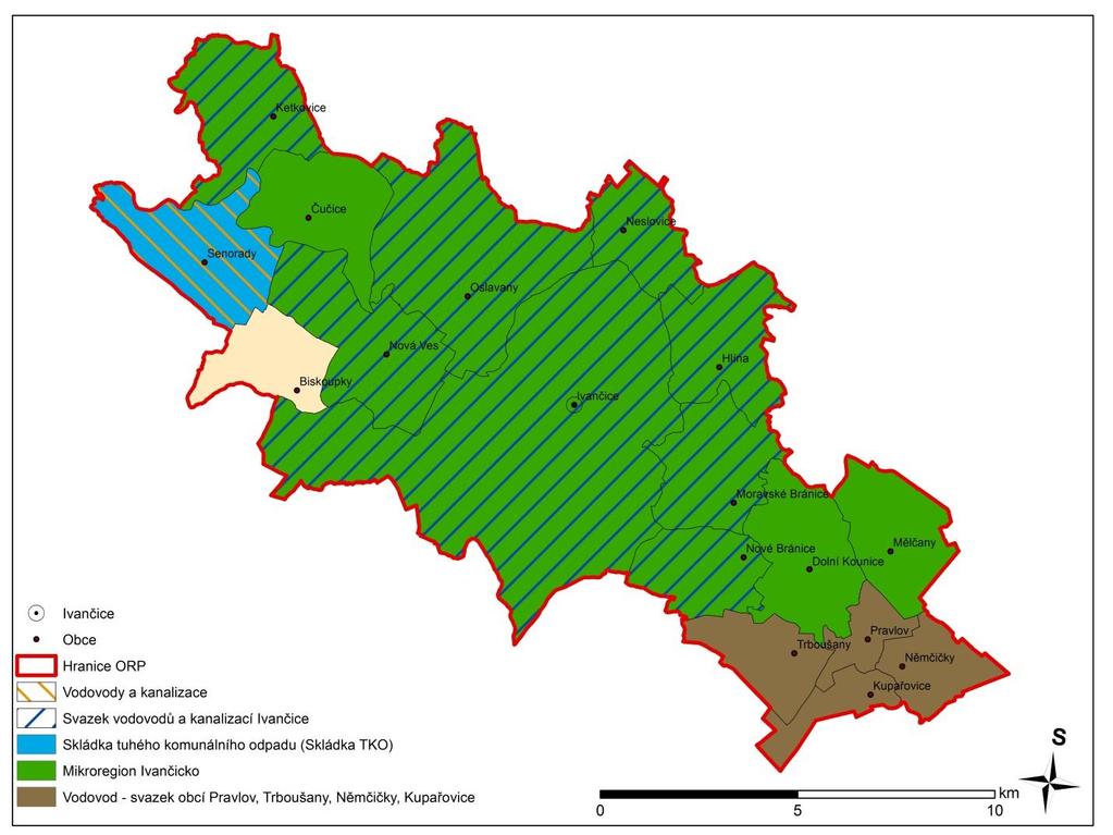 2 Souhrnná zpráva za všechny DSO v území Ve správním obvodu ORP Ivančice působí 5 dobrovolných svazků obcí (Mikroregion Ivančicko, Svazek vodovodů a kanalizací Ivančice, Skládka tuhého komunálního