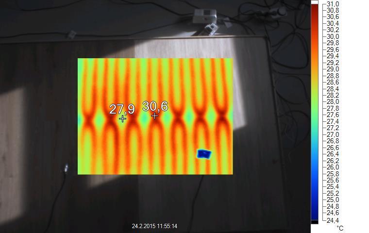 160W/m2 po 0,5 hod. 160W/m2 po 1 hod. 160W/m2 po 2 hod.