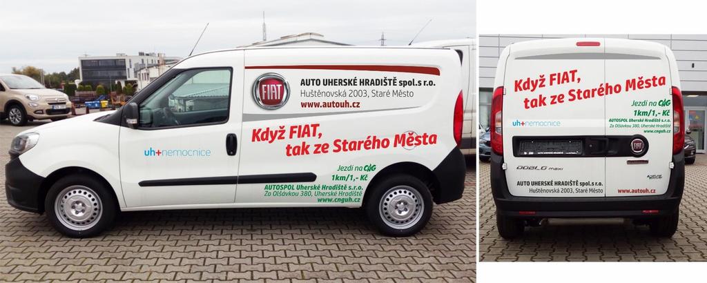 FIAT DOBLO sponzorský dar V rámci sponzorského daru bylo společností Autogames, a.