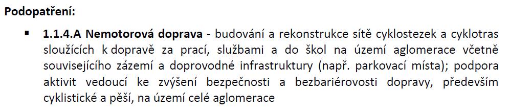 5. PŘEDSTAVENÍ PŘÍSLUŠNÝCH ČÁSTI STRATEGIE ITI