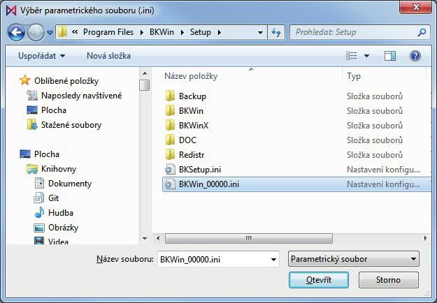 2. d-3) Instalace stanice pro další uživatele Při výběru instalace stanice pro další uživatele se objeví dialog pro zadání cesty k parametrickému souboru BKWin.ini.