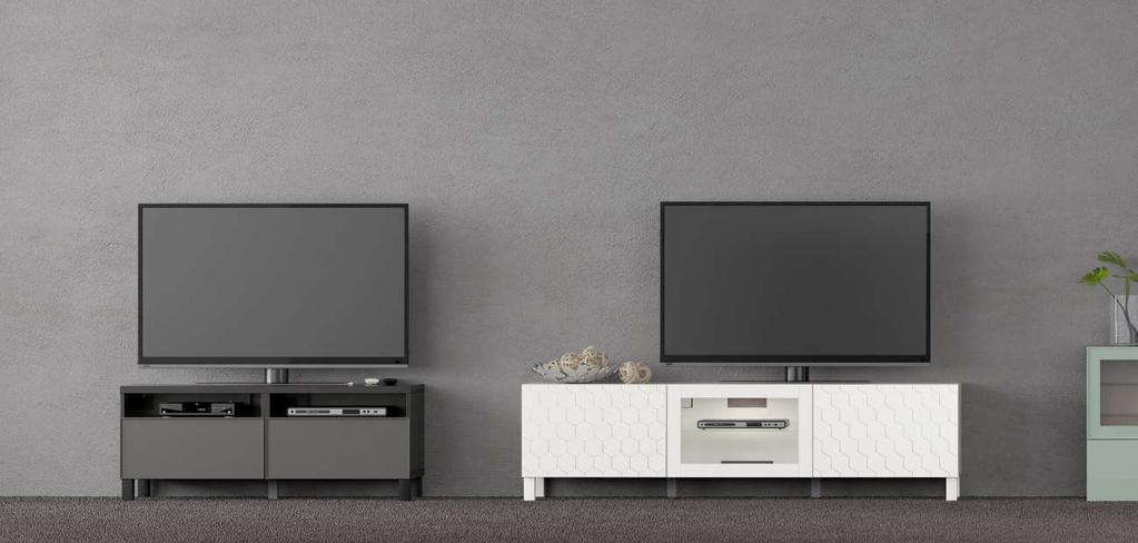 6 TV STOLKY TV stolky BESTÅ se postarají o vaši televizi a všechna vaše elektronická zařízení.