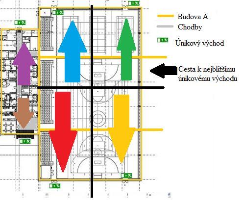 Obrázek 15: Evakuační zóny budova A Zdroj: URL 2 + Autor 4.3.5.4 Výtržnosti ohrožující život Někteří návštěvníci mají problém s chováním a mohlo by se stát, že se nebudou chovat podle návštěvního řádu.