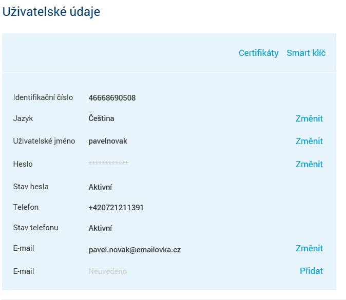 Záložka Můj profil V části Můj profil naleznete všechny základní údaje o své ČSOB Identitě. Můžete odsud také změnit své uživatelské jméno, heslo, nebo emailovou adresu pro obnovu hesla.