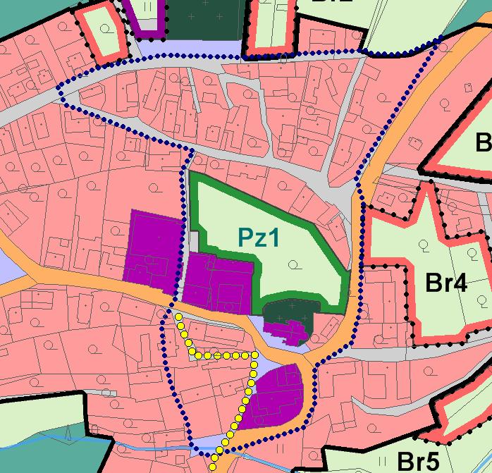 A1. Návrh územního plánu 5 urbanisticky hodnotné území návrh ochrany popis území 1. urbanisticky hodnotné území Terénní ostroh kolem kostela sv.