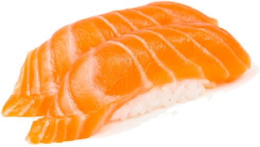 Nigiri Sushi Plátky syrové ryby na