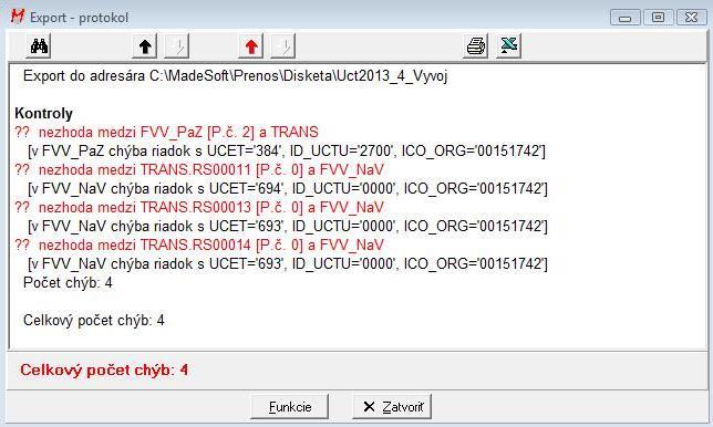 názvom Pri zápise každého riadku sú zapracované vnútorné výkazové kontroly. Riadok je možné zapísať až po odstránení chýb. Tlačidlo Export Na každom výkaze stlačte tlačidlo Export.