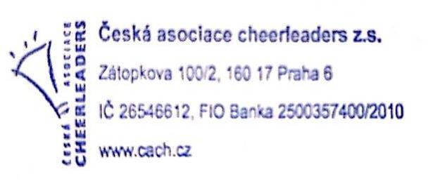ZÁVĚR Výkonný výbor České asociace cheerleaders, z. s.