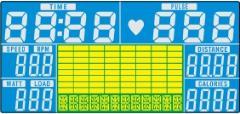 Údaje na displeji TIME zobrazuje čas cvičení v rozmezí 00:00 99:59 min DISTANCE zobrazuje dosaženou vzdálenost 0 99,99 km CALORIES zobrazuje počet spálených kalorií 0 9999 PULSE zobrazuje puls během
