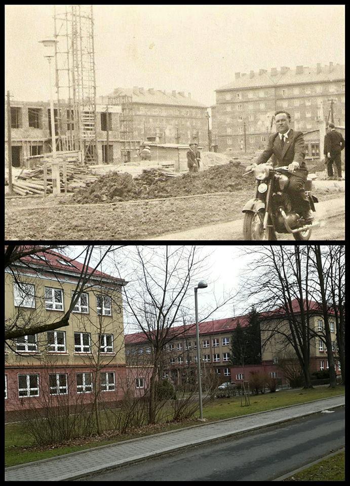 Srovnávací fotografie ulice J. A.