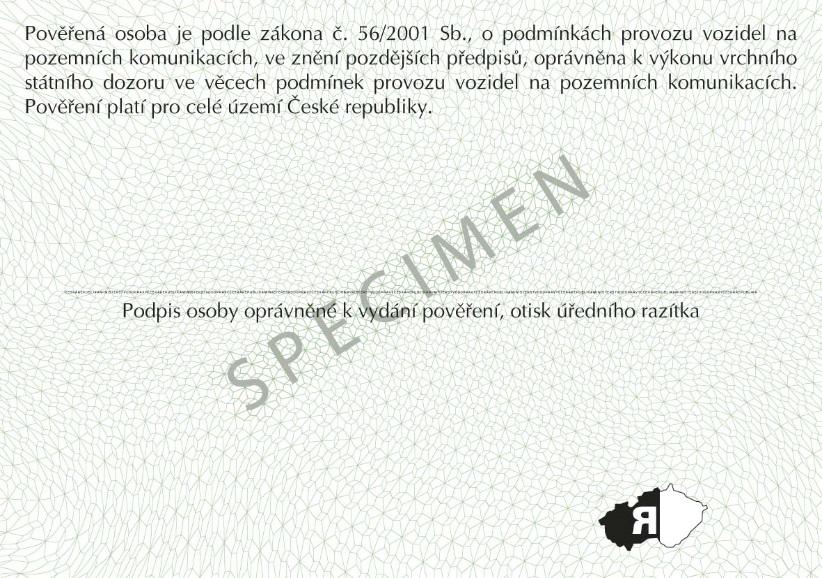 Pověření k výkonu vrchního státního dozoru ve věcech podmínek provozu