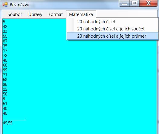 richtextbox.cut(); richtextbox.paste(); privatevoidfonttoolstripmenuitem_click(objectsender, EventArgs e) //Nastavení fontu DialogResultodp = fontdialog.showdialog(); richtextbox.