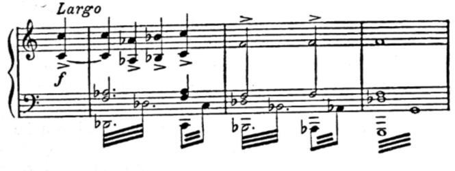Slika 10 Notni zapis opere Tajna, taktovi 1-4 Slika 11 Motiv Kaline iz opere Tajna, taktovi 100-101 Radnja opere smještena je na područje u kojemu je Smetana odrastao, što mu je dalo dodatnu