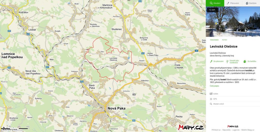 VÝCHOZÍ PODKLADY Projekční průzkum Doplňující informace a požadavky ze strany objednatele POPIS REGIONU se nachází v Libereckém kraji