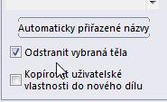 V režimu díl je potřeba u modelu spongiózní kostní tkáně