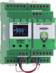 HIG95+, HIG95+/2T Zdravotní zařízení Hlídač izolačního stavu z produkce firmy HAKEL typ ISOLGUARD HIG95+ je určen zejména k monitorování izolačního stavu jednofázových izolovaných IT-soustav ve   