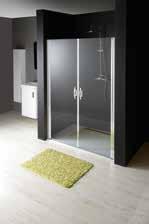 Otočné profily se zdvihovým mechanismem umožňují snadné otevírání a maximální šířku vstupu do sprchovacího prostoru.