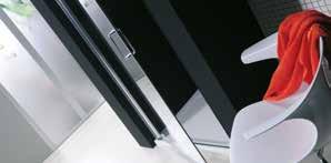 dveří 6 mm možnost výroby sprchových koutů na míru v čirém dekoru skla pro rozšíření výrobku lze použít nastavovací profil o šířce 25 mm.