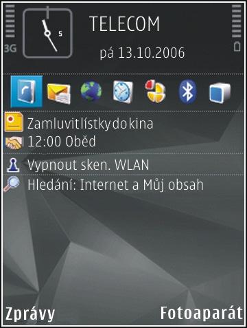 Přizpůsobení přístroje 104 Chcete-li nastavit hlasitost vyzváněcího tónu, zvolte možnost Nástroje > Profily > Volby > Upravit > Hlasitost vyzvánění.