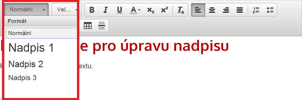 Šablony mívají rozdílný font pro nadpisy a pro text. Správná hierarchie pomáhá ke zlepšení hodnocení SEO. POZOR!