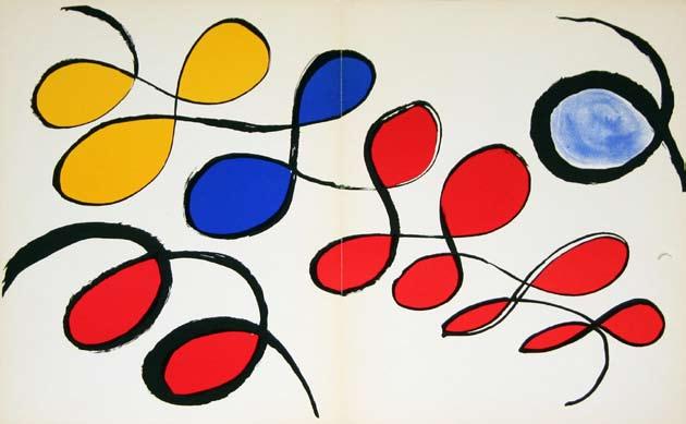 12 Calder Alexander (1898 1976) Composition I, 1971 originální barevná litografie, vydaná jako příloha art review