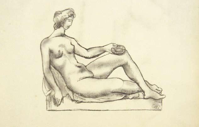 sbírka odhadní cena: 9000 16000 Kč 6000 Kč 57 Maillol Aristide (1861 1944) Pocta Cézannovi, 1914 originální litografie,