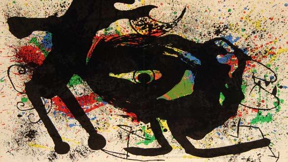 62 Miró Joan (1893 1983) Sobreteixims 3, 1973 originální barevná litografie, vydaná jako příloha art review Derriere le Miroir (No.