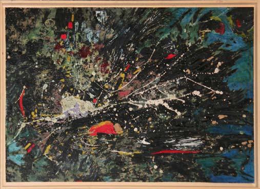 2012) Plocha, 1963 1967 olej na malířské lepence, 53x85 cm, značeno vzadu, rám, stav: dobrý,