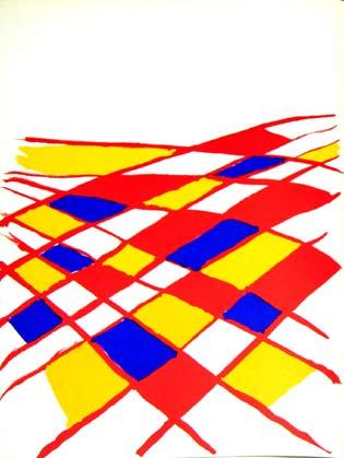 10 Calder Alexander (1898 1976) Composition II, 1971 originální barevná litografie, vydaná jako příloha art review Derriere