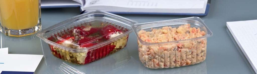 Kelímky obdélníkové s odděleným víkem Separate lid rectangular containers