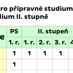 *) volitelná činnost: cimbálová muzika, hra v souboru, komorní hra, pěvecký soubor 4.