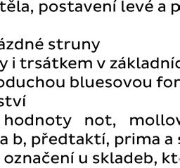 ladičky umí zahrát jednoduché sólo doprovodí píseň základními akordy uplatňuje se podle svých schopností a dovedností v souhře s dalším nástrojem zná durové stupnice do 7 # a 7b, mollové stupnice do