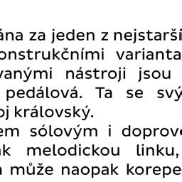 ročník osvojuje si základy techniky hry na nástroj, správný posaz a držení nástroje, uvolňování rukou, orientuje se v systému harfového ostrunění osvojuje si správné