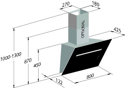 060,00 80 cm, čierne sklo 1 168,00 80 cm, biele sklo 1 267,00 80 cm, sklo Tortora 1 221,00 80 cm,