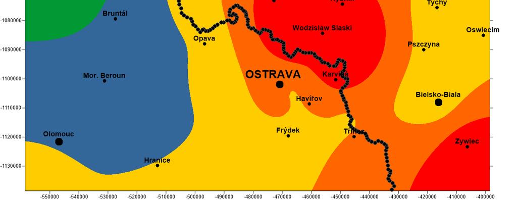 Metoda kriging je obecně známou metodou geostatistických odhadů, která je součástí programu Surfer.