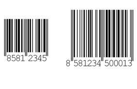EAN kódy EAN-8 EAN-13 porovnanie čiarových kódov EAN-8 a EAN-13 V kódoch je zakódovaná len jedna informácia - GTIN Datamatrix dvojrozmerný kód môže byť štvorec alebo obdĺžnik