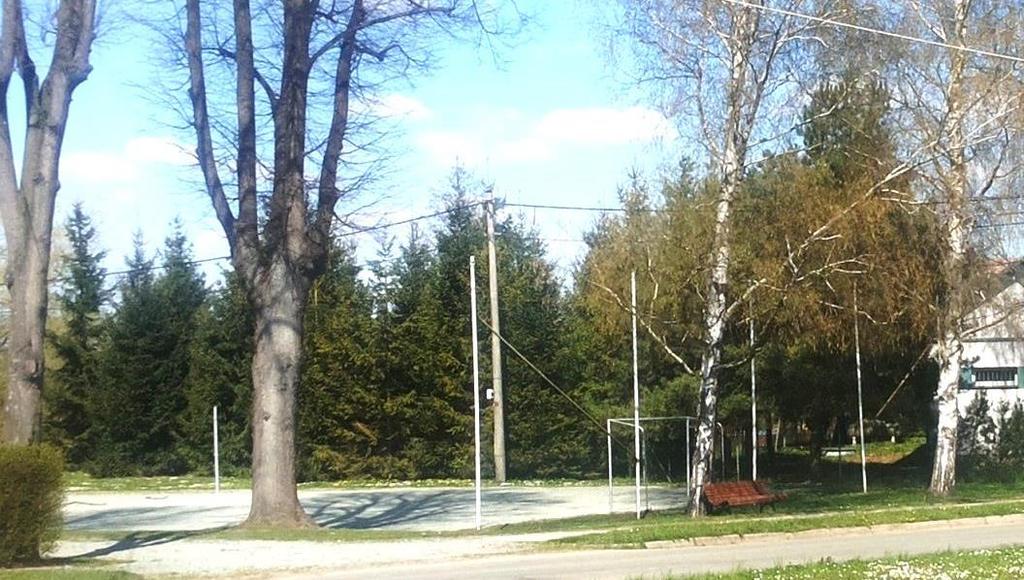 Strana - 8 - Vydání 4/2014 Sportoviště do prázdnin Děravý plot s trčícími dráty, brána na fotbal bez sítě a dostatečně neupevněná, tak nějak