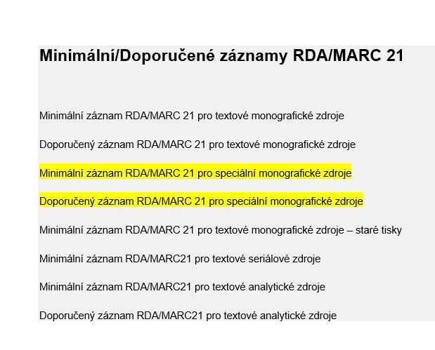 cz/o-knihovne/odborne-cinnosti/zpracovani-fondu/katalogizacni-politika/minimalni-doporucene-zaznamy-rda-marc-21 9 10 Základní pojmy RDA Entita = klíčový