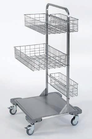 01511, 2 x stainless basket 01512, stainless stacking place on undercart