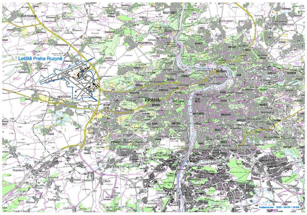 1 Popis letiště Veřejné mezinárodní letiště Praha/Ruzyně s kódovým označením LKPR je plně koordinované letiště, to znamená, že pro všechny lety (s výjimkou letů při nouzovém přistání, letů