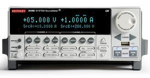 Obr. 4.2 Měřicí přístroj Keithley 2636B. [31] Tab. 4.1 Vlastnosti přístroje Keithley 2636B.