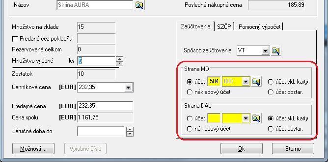 8. Menu Sklad - Pohyby na sklade - Výdaj Po vystavení faktúry za tovar je potrebné vytvoriť aj výdajku. Aţ na základe výdajky sa tovar automaticky zo skladu odčíta.